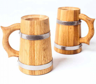 Wooden oak mug
