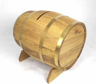 Oak mail barrel for wedding letters