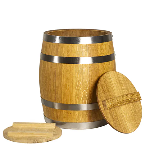 Cuves en chêne pour fermentation, marinades & stockage d’eau (5–100 L)