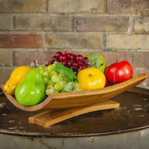 Oak Fruit Bowl — Crafted from Barrel Staves for Everyday Use